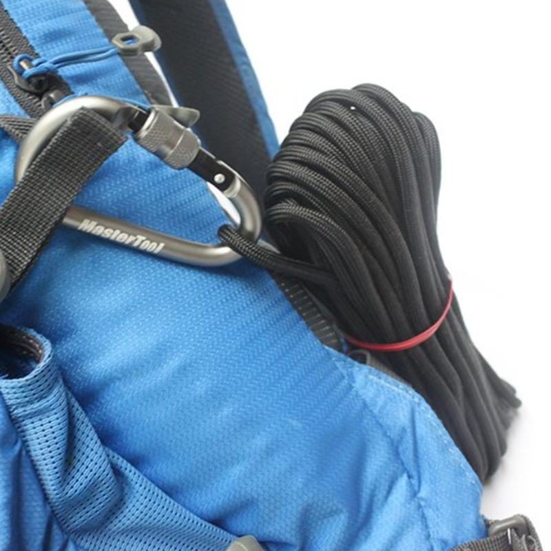 MasterTool - Accessory Carabiner with Lock，2pcs/set (Black) - 6cm length